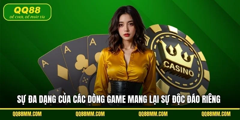 Sự đa dạng của các dòng game mang lại sự độc đáo riêng
